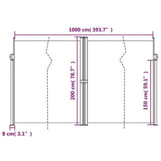 VidaXL tenda da sole laterale retrattile  