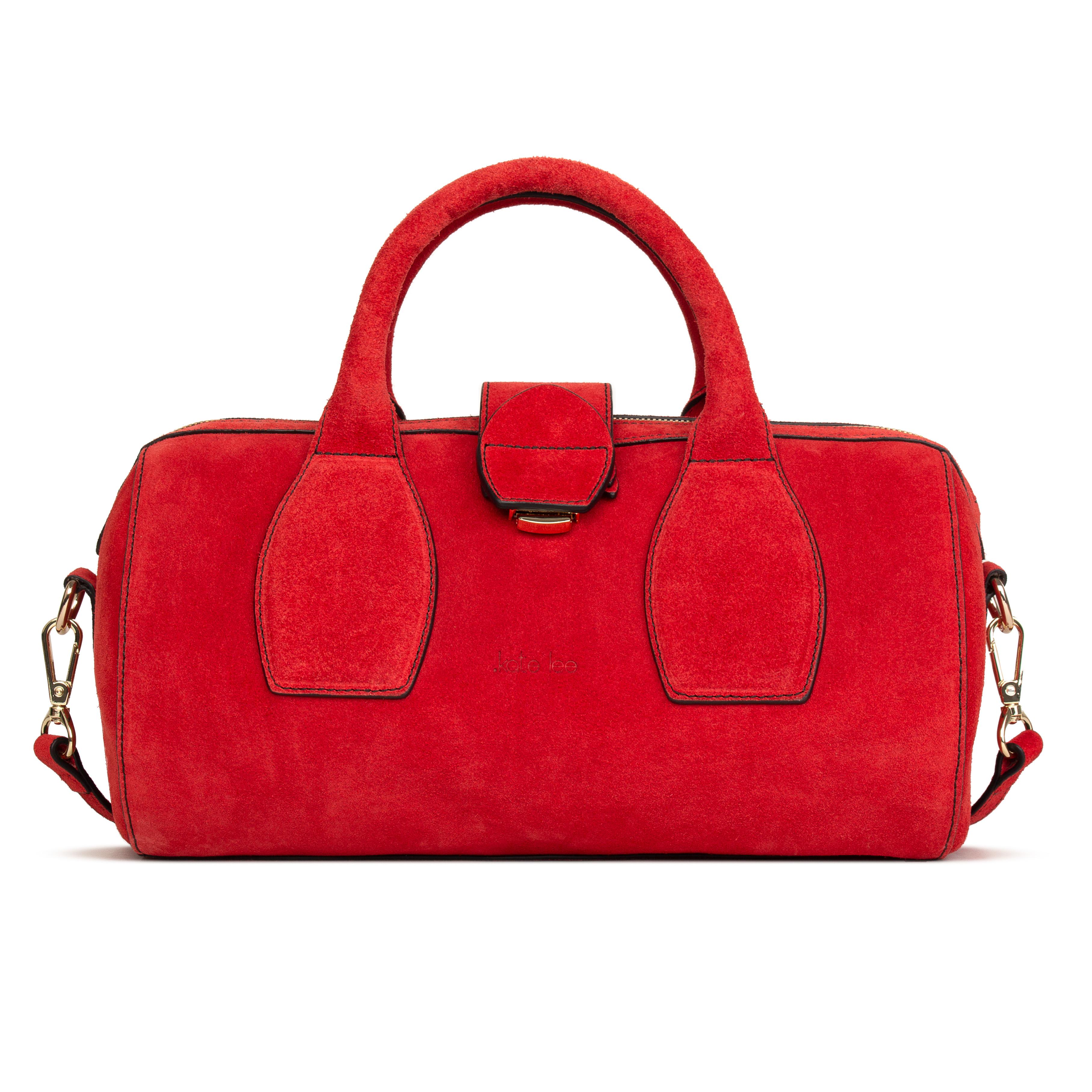 Image of Frola-bowlingtasche Mit Hand- Oder Schulterriemen Ausem Leder Damen Rot ONE SIZE