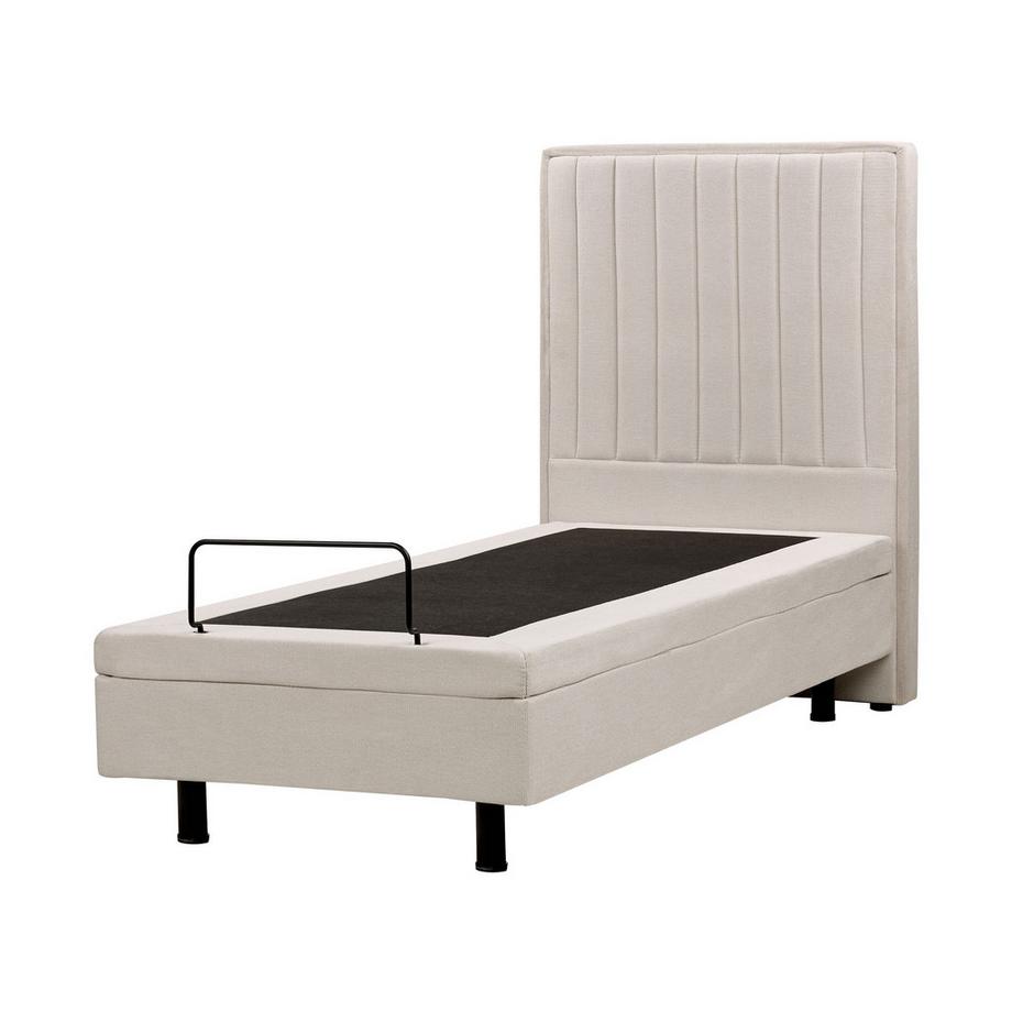 Beliani Lit réglable en Tissu Traditionnel DUKE II  