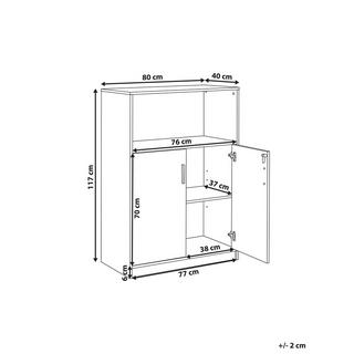 Beliani Commode en Panneau de particules de bois Industriel ZEHNA  