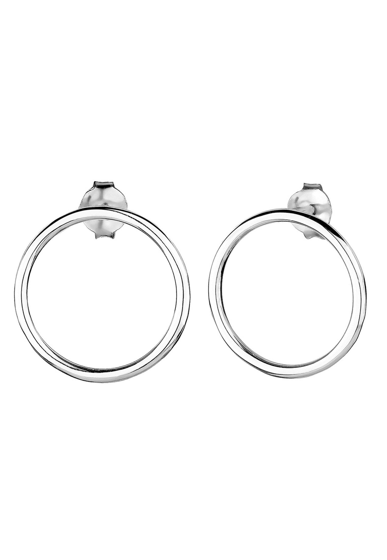 Elli  Boucles d'Oreilles Filigrane Cercle Géo Minimal 