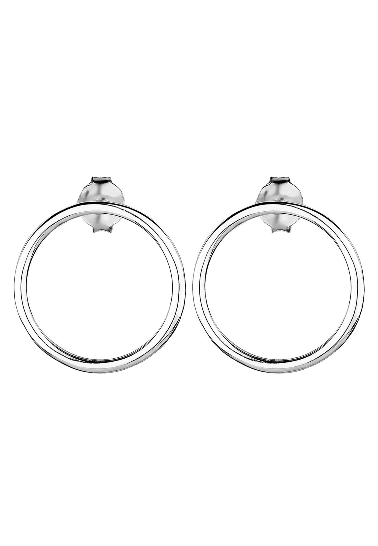 Elli  Boucles d'Oreilles Filigrane Cercle Géo Minimal 