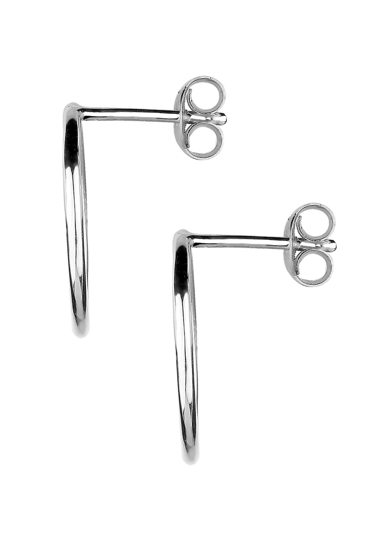 Elli  Boucles d'Oreilles Filigrane Cercle Géo Minimal 