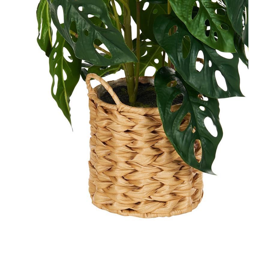 Beliani Plante artificielle en Matière synthétique Rétro MONSTERA ADANSONII  