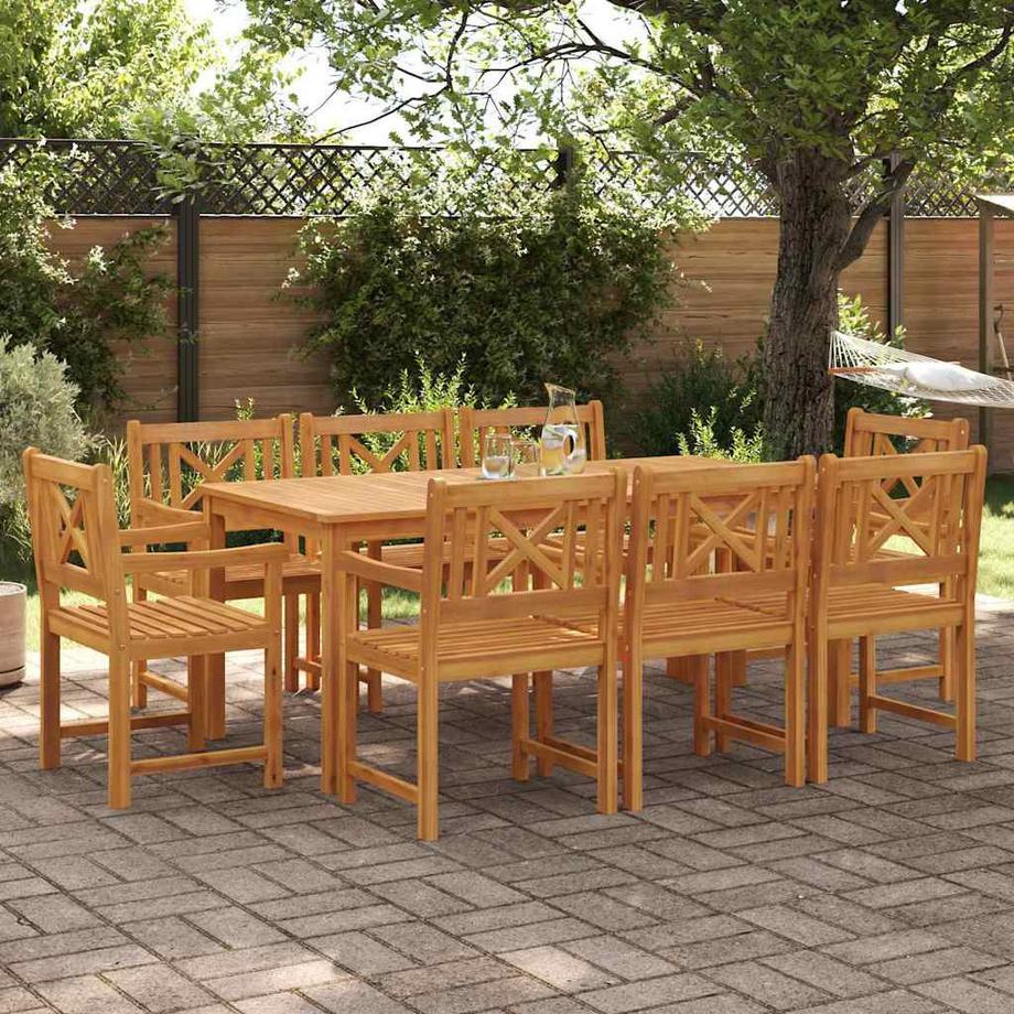 VidaXL Set de salle à manger bois d'acacia massif  