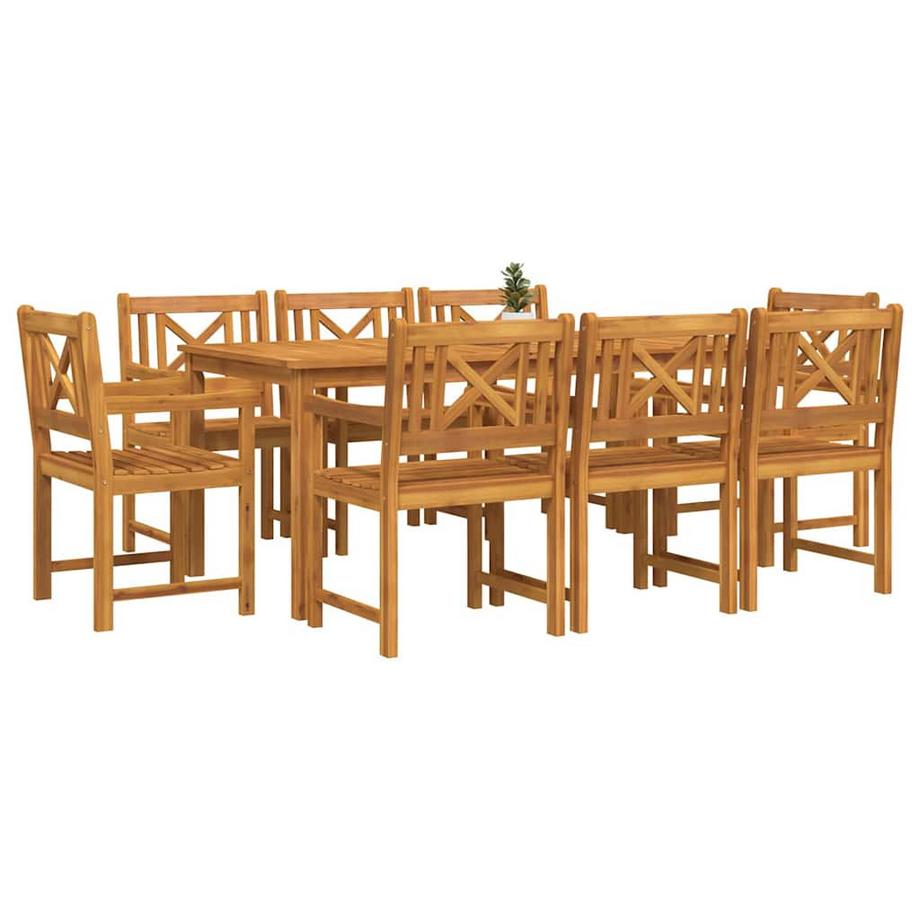 VidaXL Set de salle à manger bois d'acacia massif  