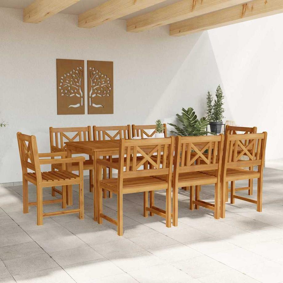 VidaXL Set de salle à manger bois d'acacia massif  
