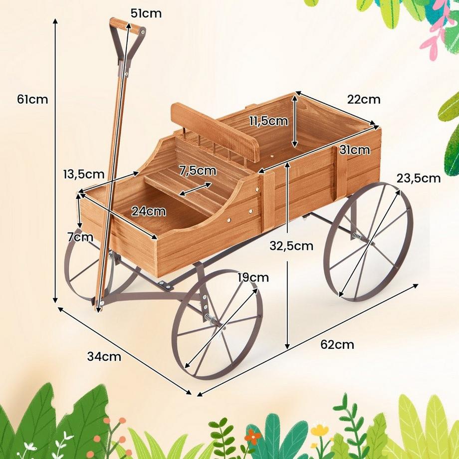 Northix Carrello per piante con ruote  