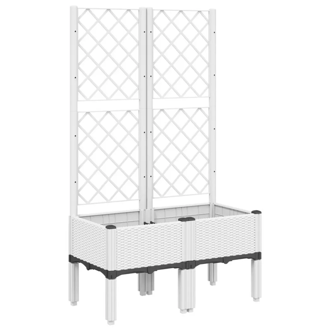VidaXL - Jardinière polypropylène, One Size, Blanc