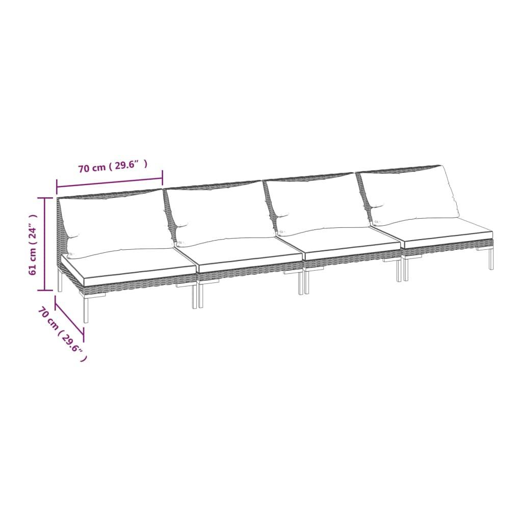 VidaXL Garten-lounge-set poly-rattan  