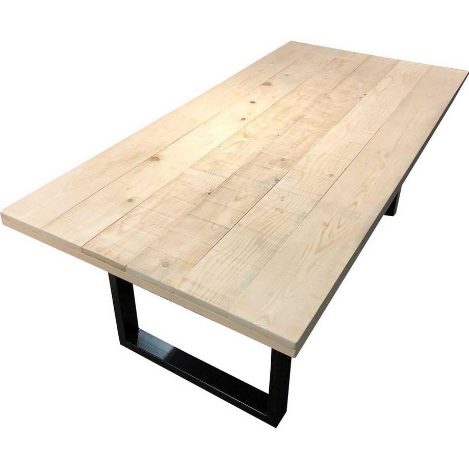 Table de salle à manger Triana Mango naturel noir 160x90