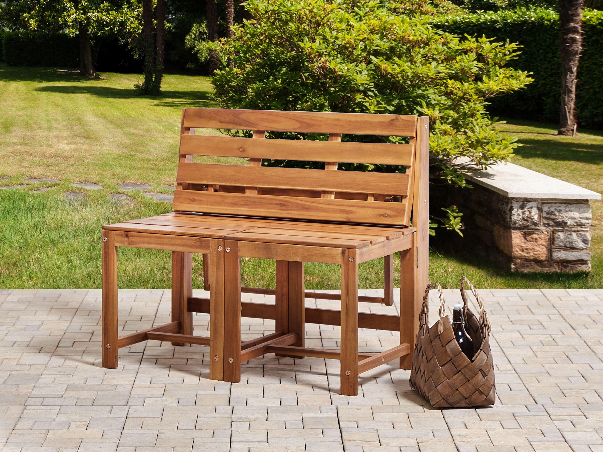 Beliani Banc de jardin en Acacia Rustique TUENNO  