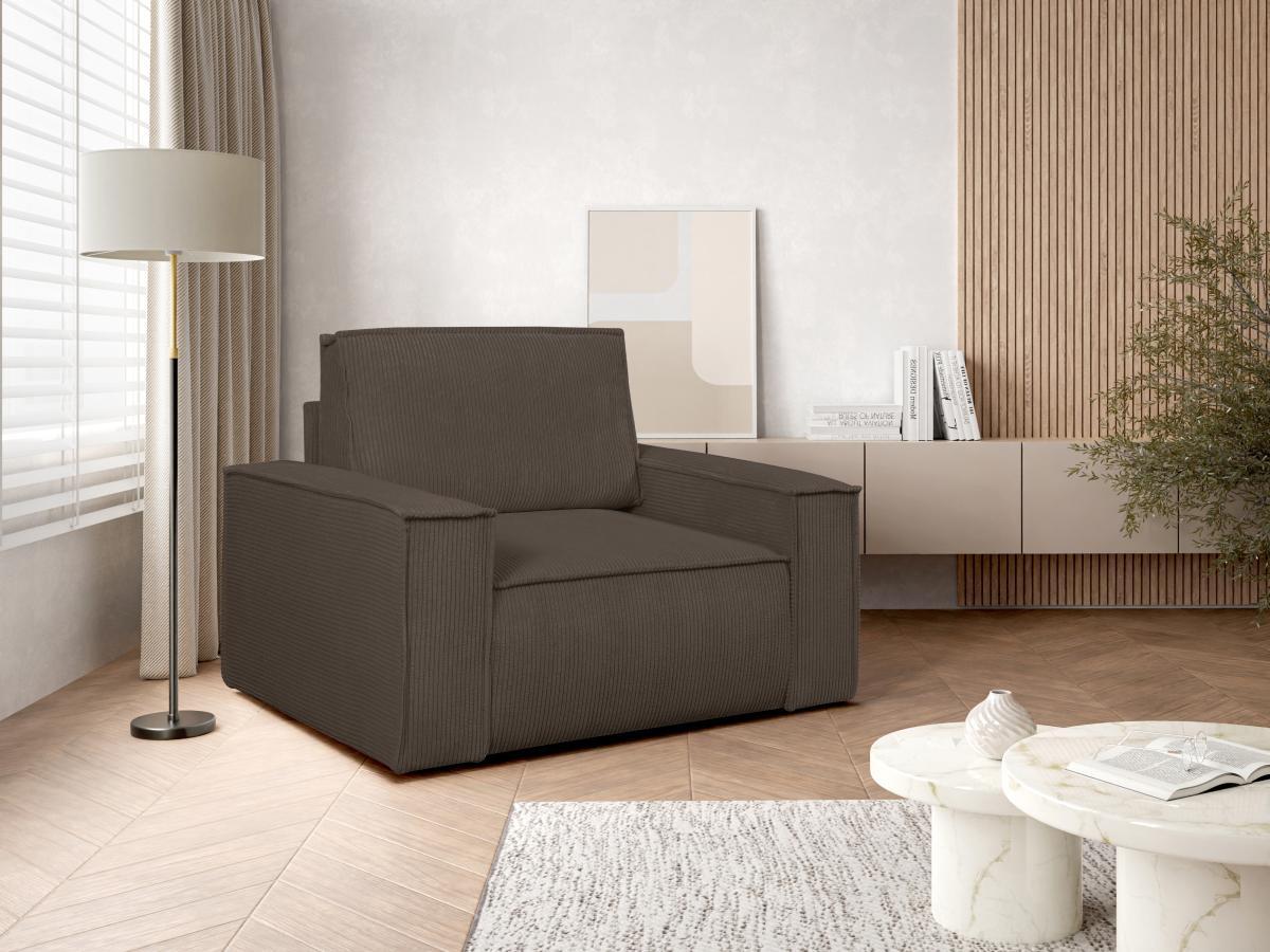 Vente-unique Sessel - Cord - Braun - AMELIA  