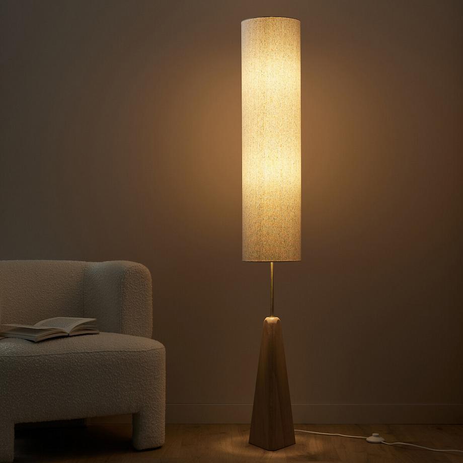 Lampadaire chêne massif