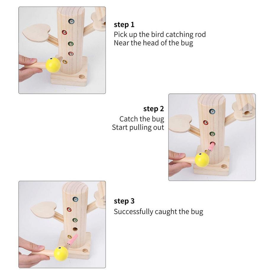 Activity-board  Jouet magnétique pour enfants, jeu d'attrape chenille de pivert 