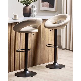 Beliani Lot de 2 tabourets de bar en Cuir PU Moderne PEORIA  