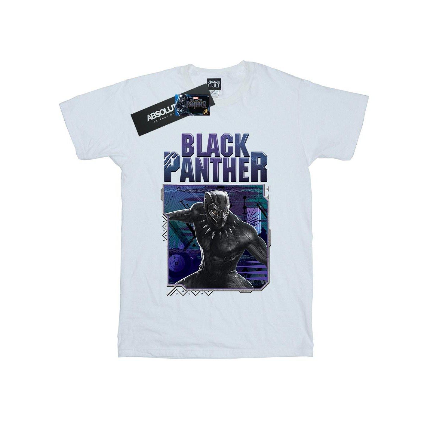 Image of Black Panther Tech Badge Tshirt Herren Weiss M
