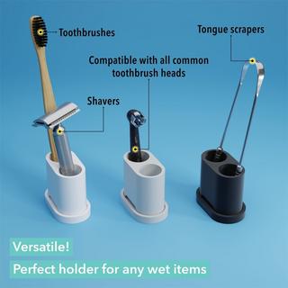 Qikfresh  Zahnbürsten- und Aufsteckbürstenhalter 2er 