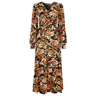 Joe Browns  PETITE Robe Midi Col V Florale Automnale 