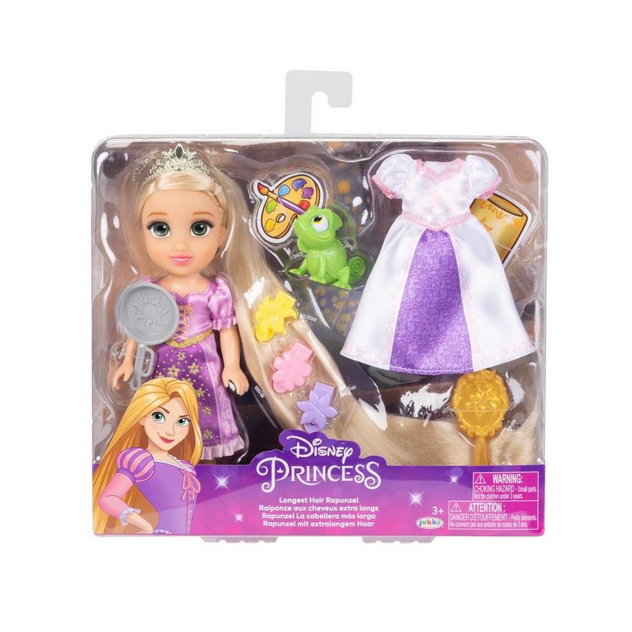 Princess  Poupée Raiponce aux cheveux les plus longs Disney Princess (15 cm. 