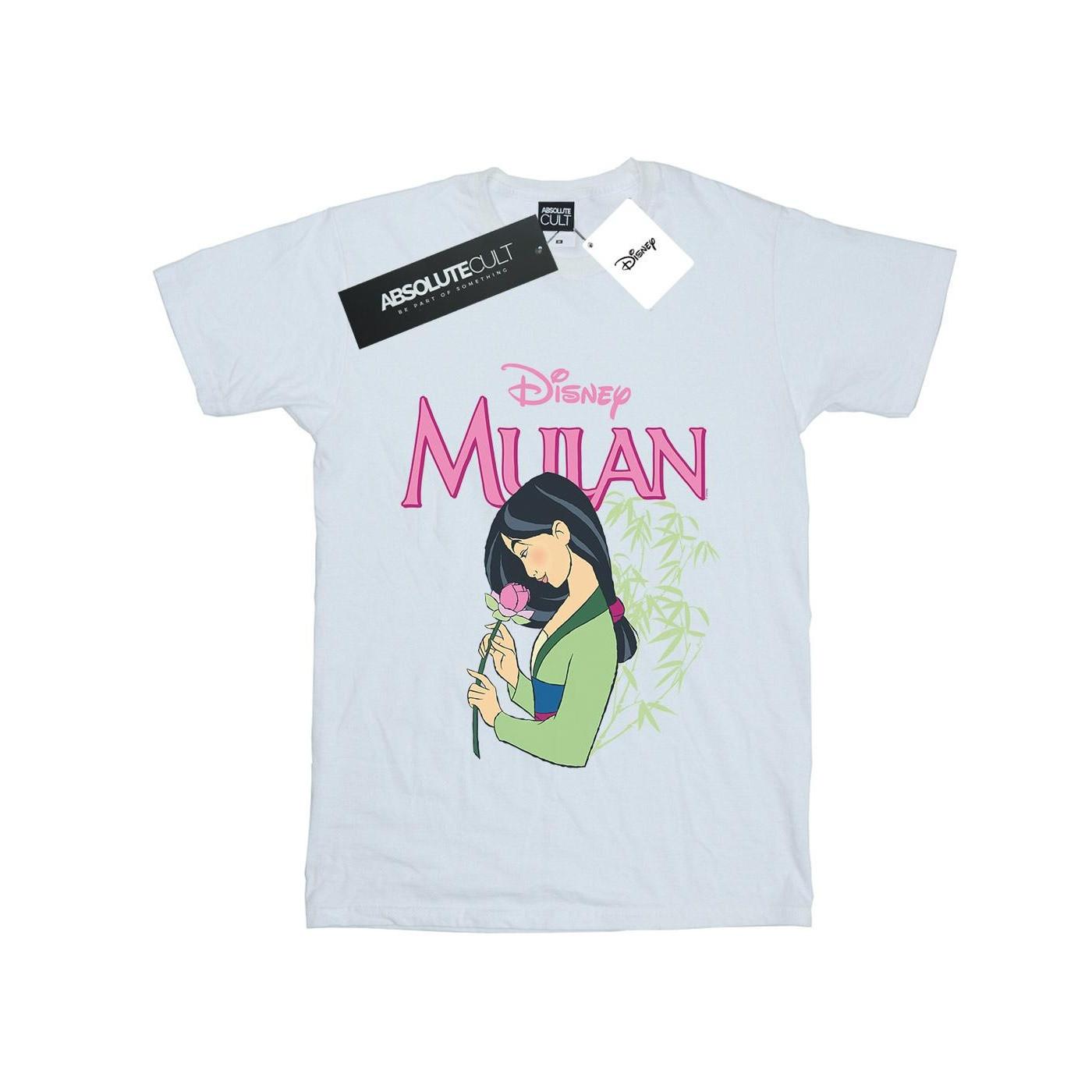 Image of Mulan Pink Magnolia Tshirt Damen Weiss XXL