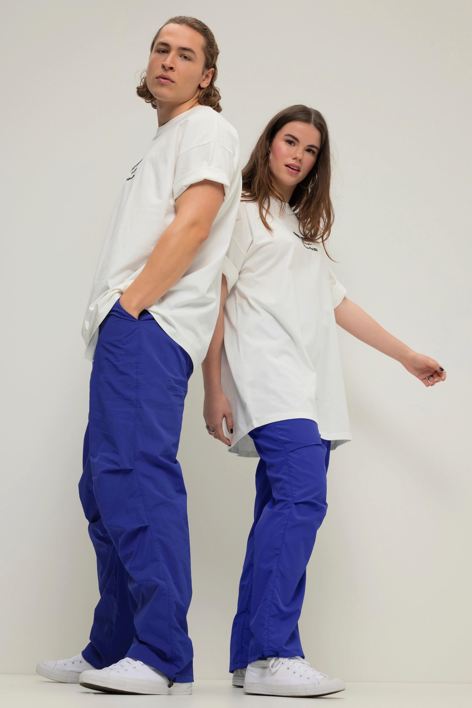 Studio Untold  Pantalone pilot unisex con taglio della gamba ampio, cintura elastica, pieghe sulle ginocchia e coulisse nell'orlo 