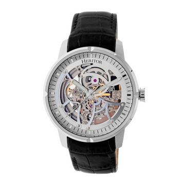 Montre automatique Ryder Skeleton avec bracelet en cuir Heritor