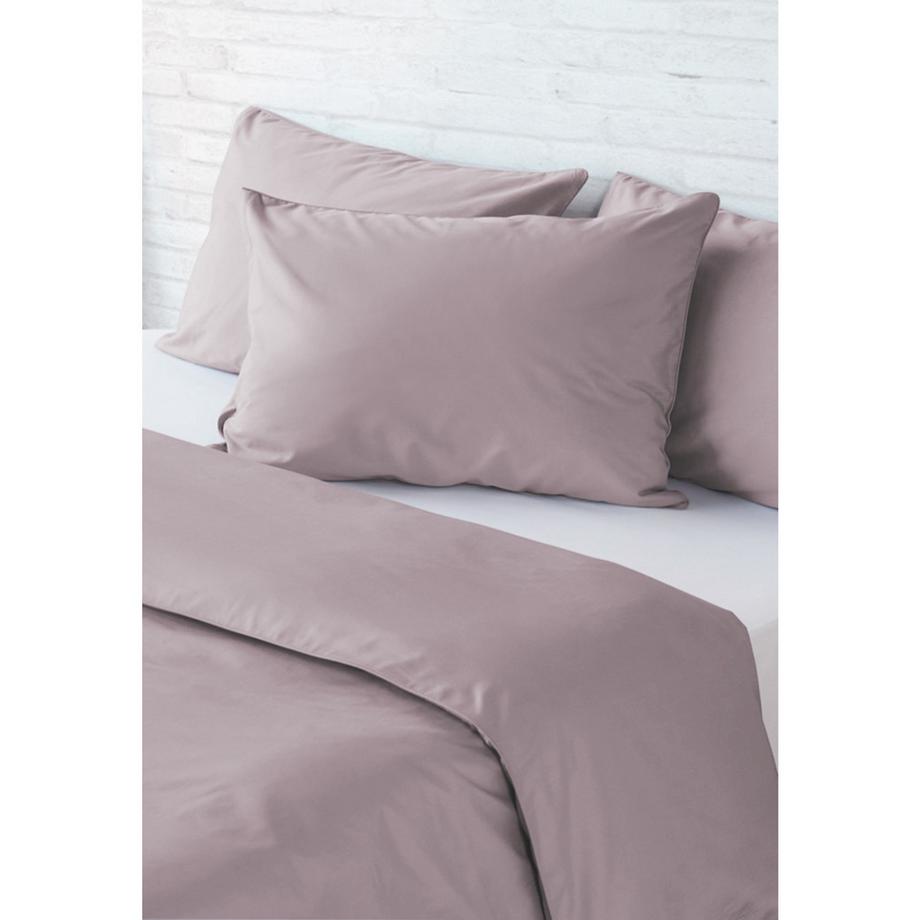 Living Home Taie d'oreiller unie en percale  