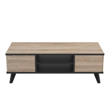 Table Basse 2 Tiroirs et 2 Niches L106,6 cm - Wayne