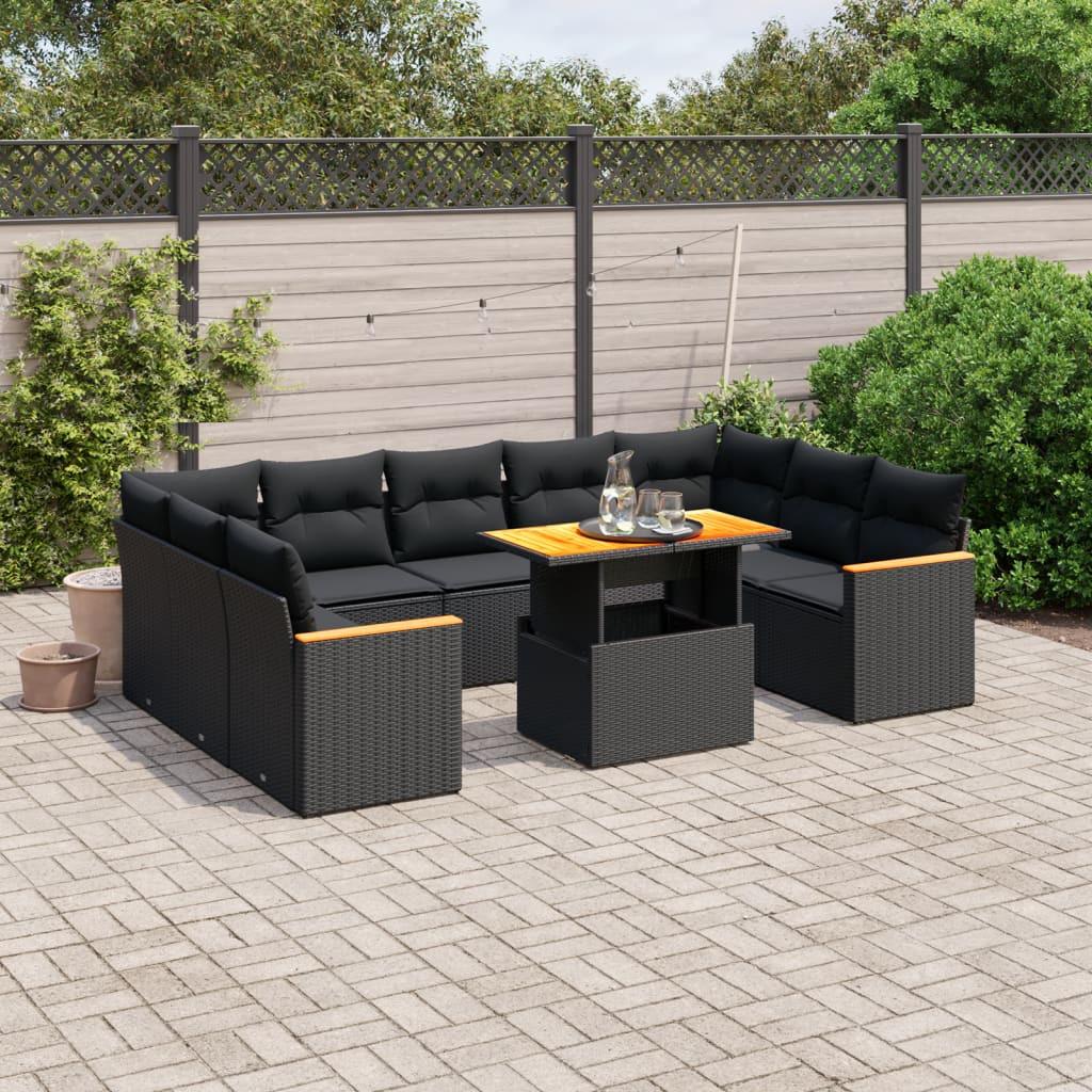 VidaXL set divano da giardino Polirattan  