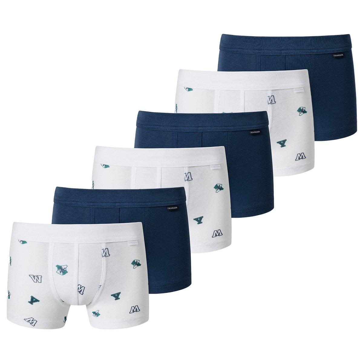 Image of 6er Pack Feinripp Organic Cotton - Retro Short Pant Jungen Dunkelblau 98