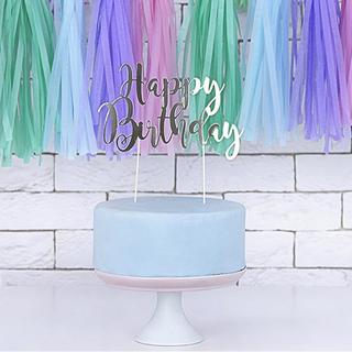 PartyDeco Cake Topper Happy Birthday  