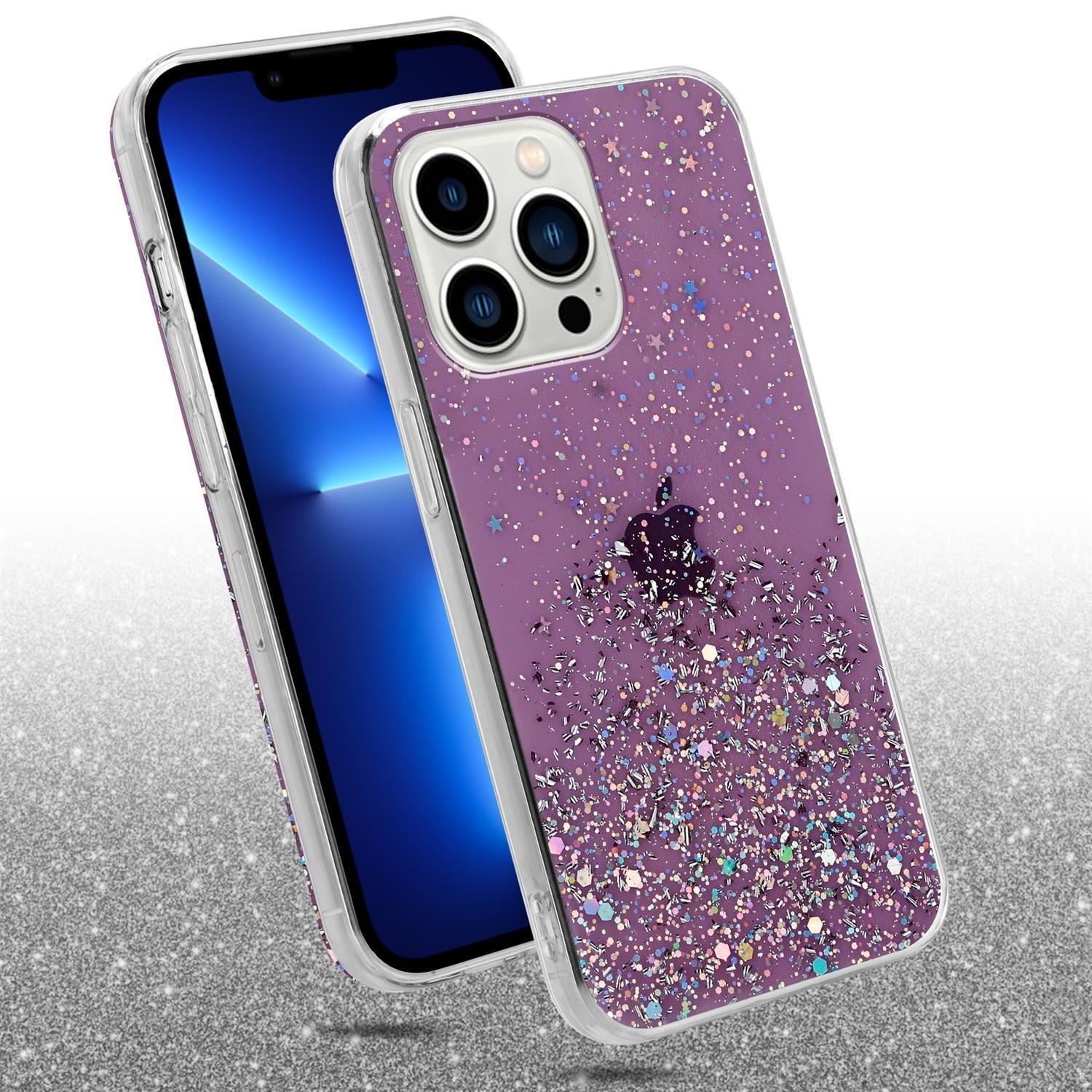 Cadorabo  Hülle für Apple iPhone 13 PRO MAX TPU Silikon mit funkelnden Glitter 