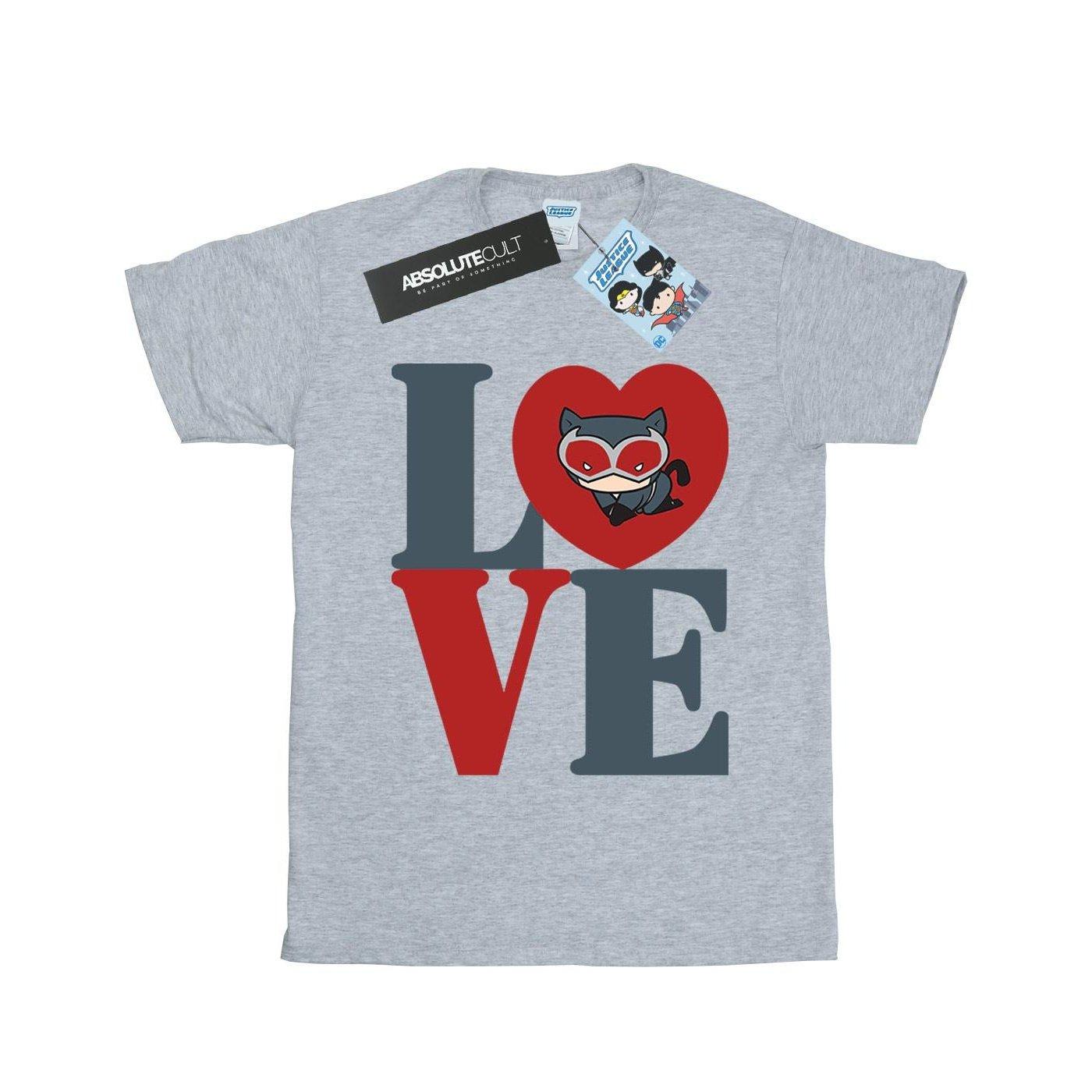 Image of Chibi Catwoman Love Tshirt Damen Grau 3XL