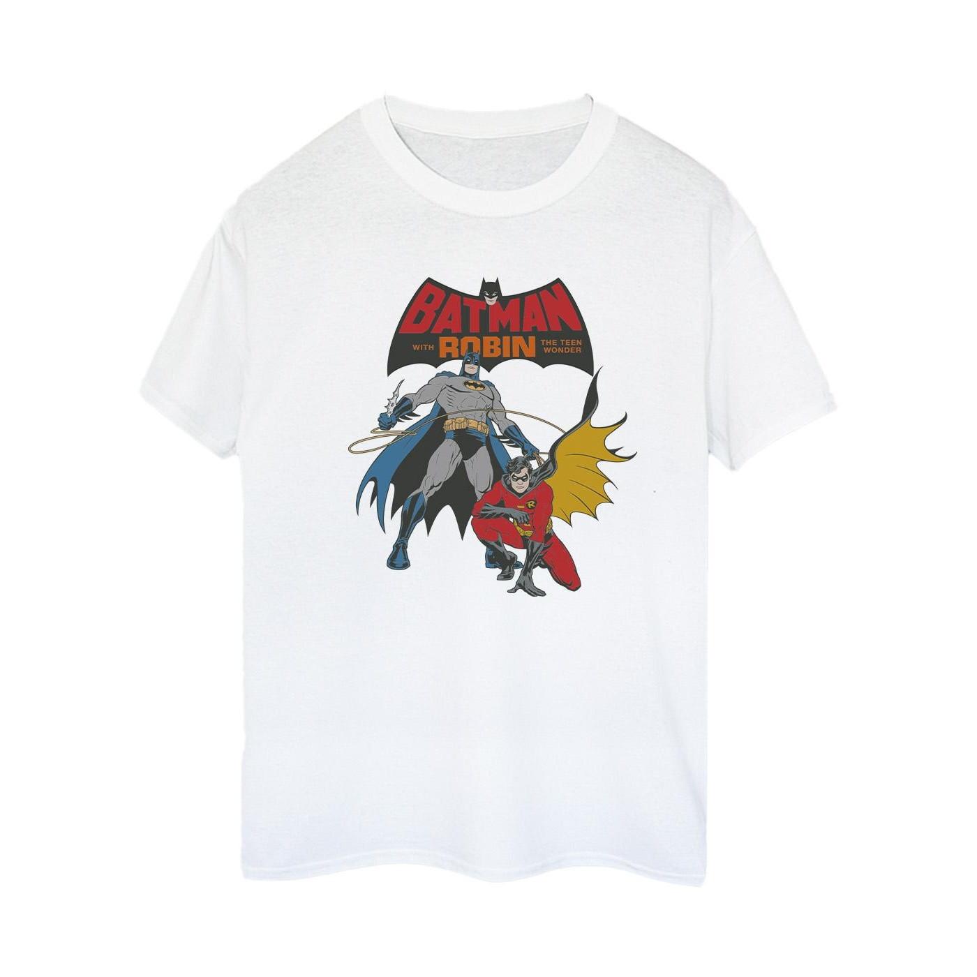 Image of Batman And Robin Tshirt Damen Weiss 4XL