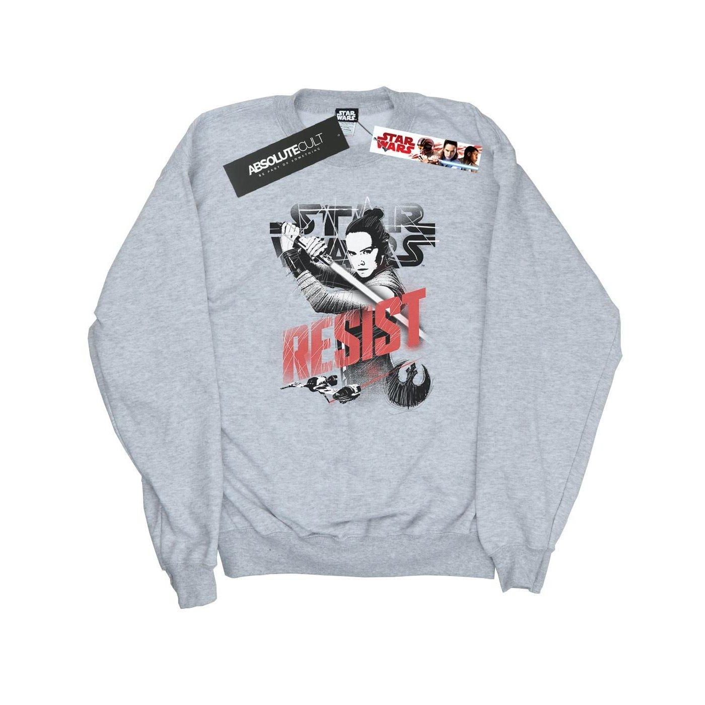 Image of The Last Jedi Rey Resist Sweatshirt Damen Grau S