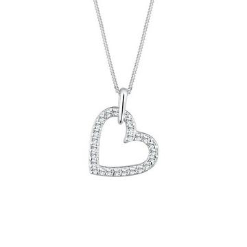 Halskette Herz Funkelnd Kristalle