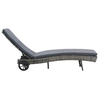 VidaXL Chaise longue rotin synthétique  