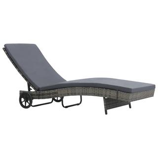 VidaXL Chaise longue rotin synthétique  