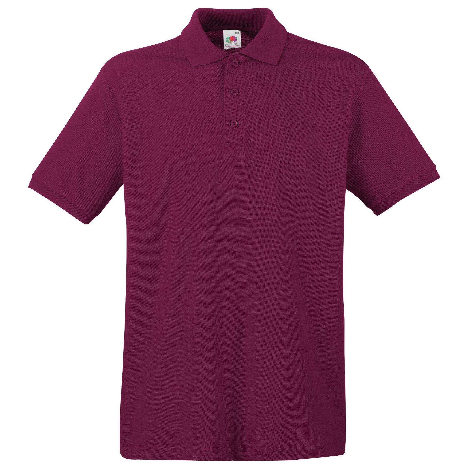 Image of Premium Poloshirt, Kurzarm Herren Weinrot XL