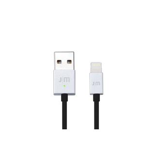 justmobile  AluCable 1 m Nero, Argento 