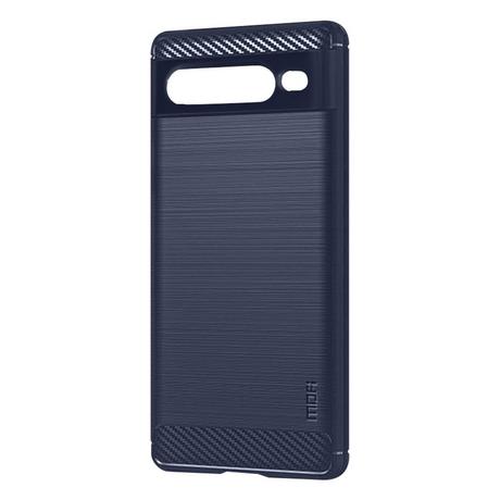 Avizar  Cover Pixel 7 Pro Effetto Carbonio Blu 