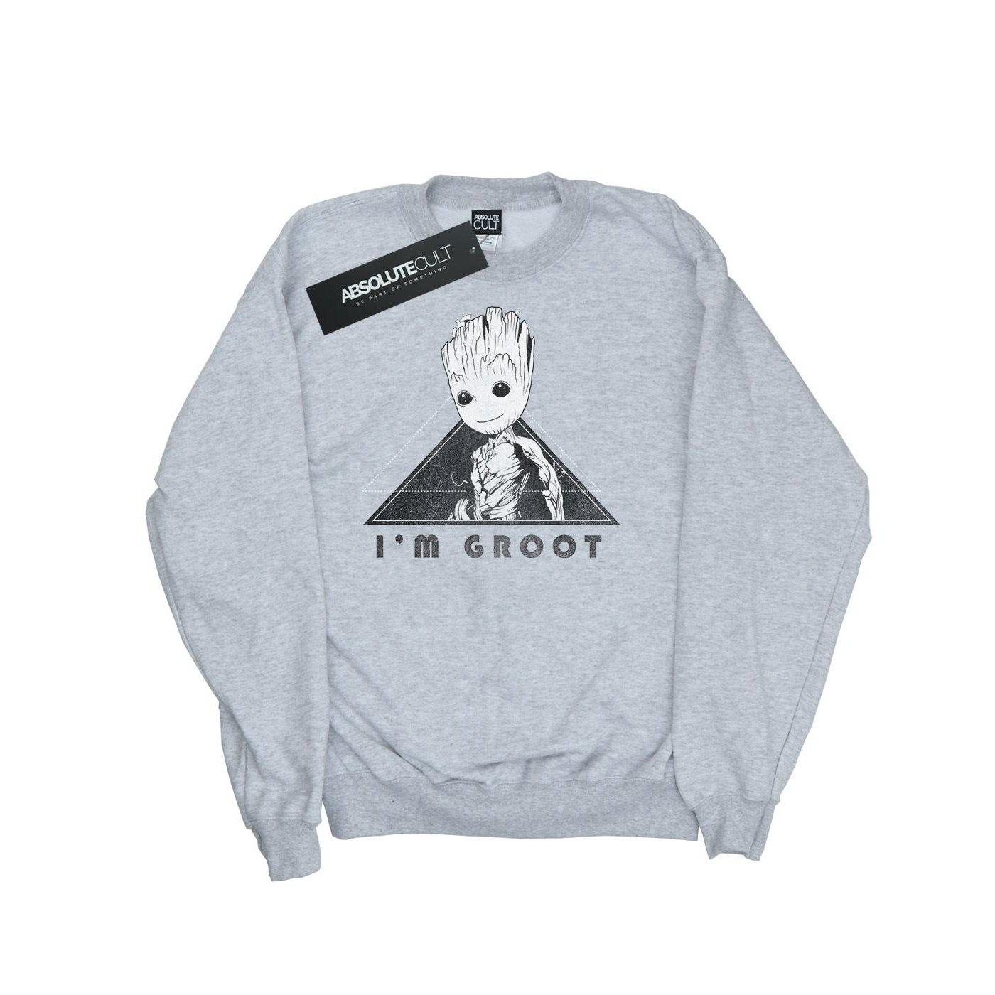 Image of Guardians Of The Galaxy Vol. 2 Groot Mono Triangle Sweatshirt Unisex Grau 128