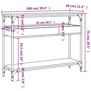 VidaXL Table console bois d'ingénierie  