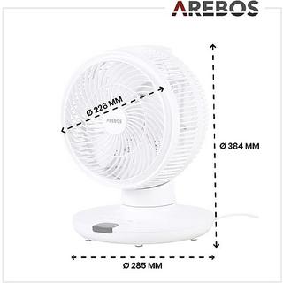 Arebos  Ventilateur de table 3D Refroidisseur d'air 55W 