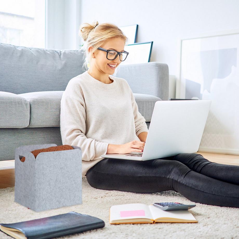 Northio 2er-Set Aufbewahrungskörbe aus Filz  