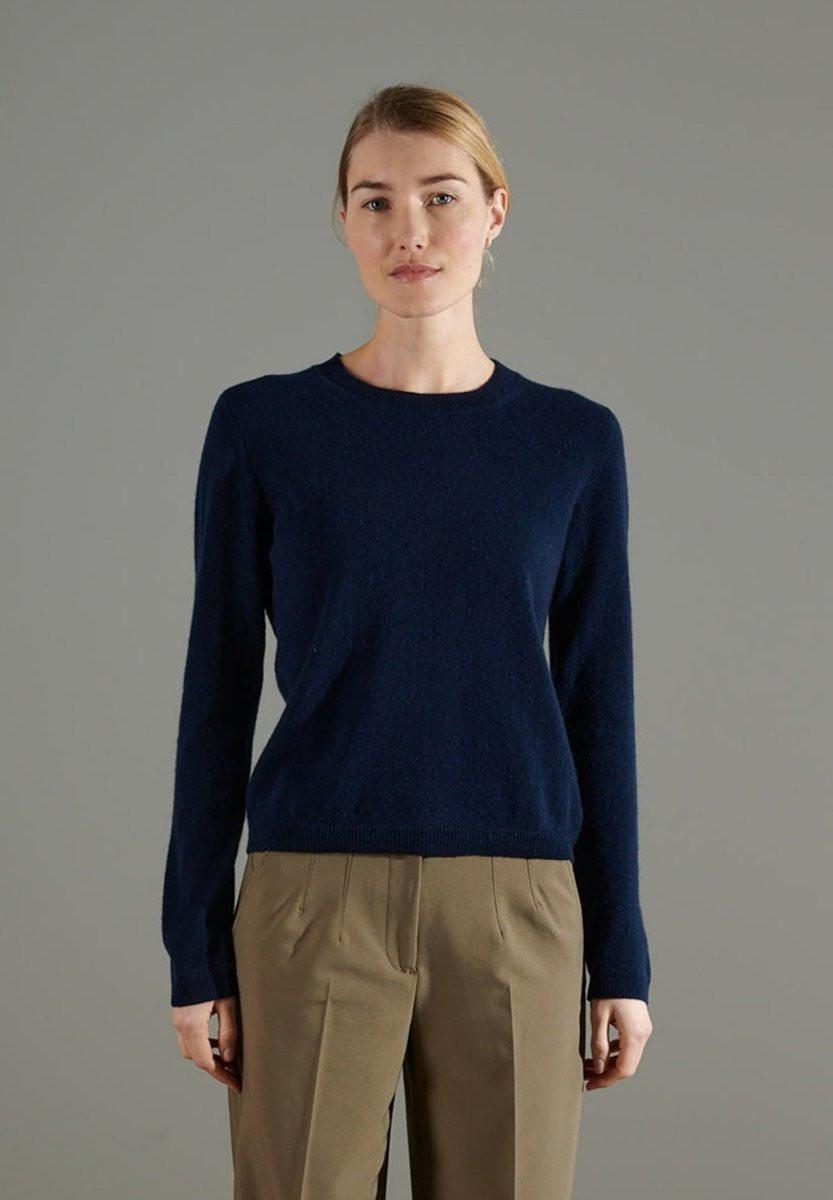 Image of Nami 4 Pullover Mit Rundhalsausschnitt - 100% Kaschmir Damen Marine M