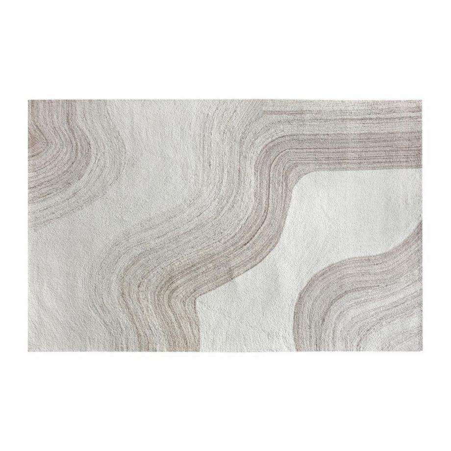 Vente-unique  Teppich - 100 % Wolle - handgefertigt - 200 x 290 cm - 1800 g/m2 - Beige & Taupe - AZARIA 