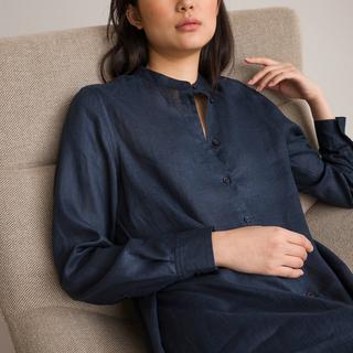 La Redoute Collections  Langärmeliges Maxikleid aus Leinen 