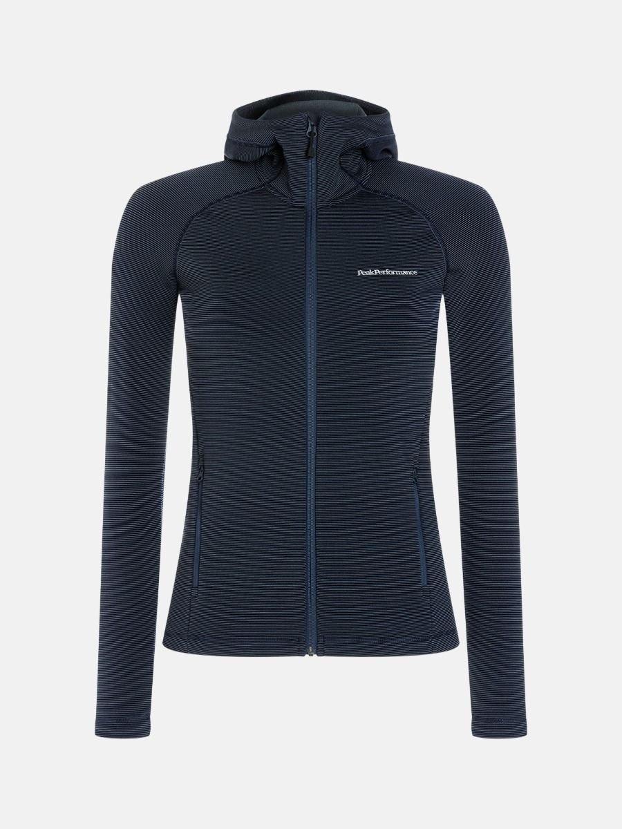 Image of W Midlayer Zip Hood-l Unisex Aquamarine L